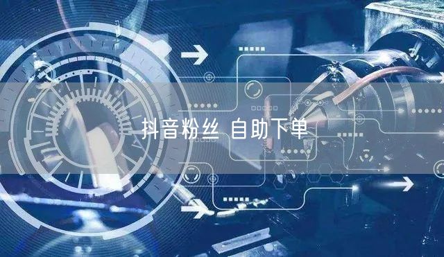 抖音粉丝 自助下单