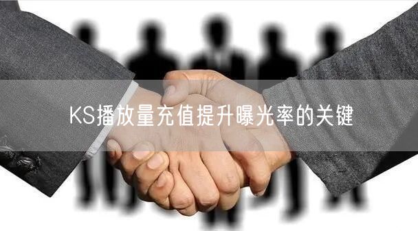 KS播放量充值提升曝光率的关键