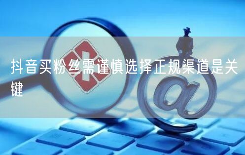 抖音买粉丝需谨慎选择正规渠道是关键