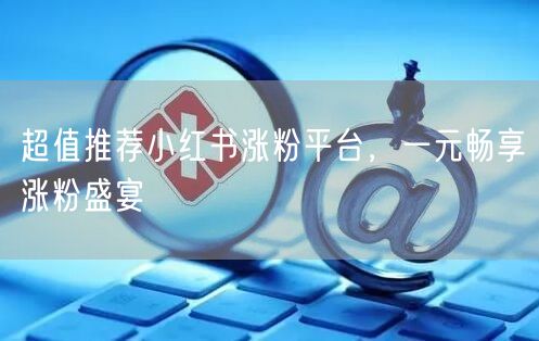 超值推荐小红书涨粉平台，一元畅享涨粉盛宴