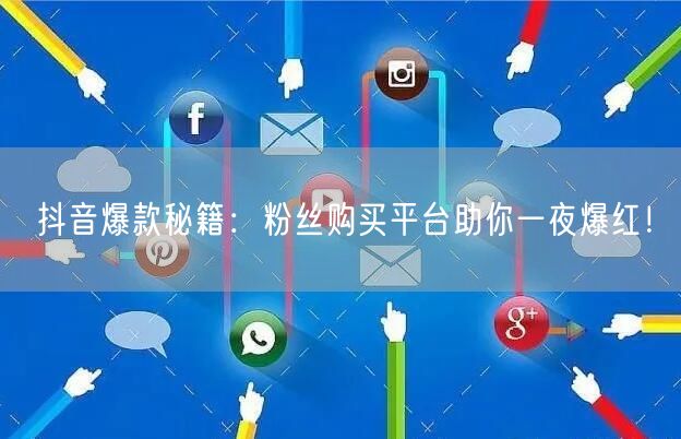 抖音爆款秘籍：粉丝购买平台助你一夜爆红！
