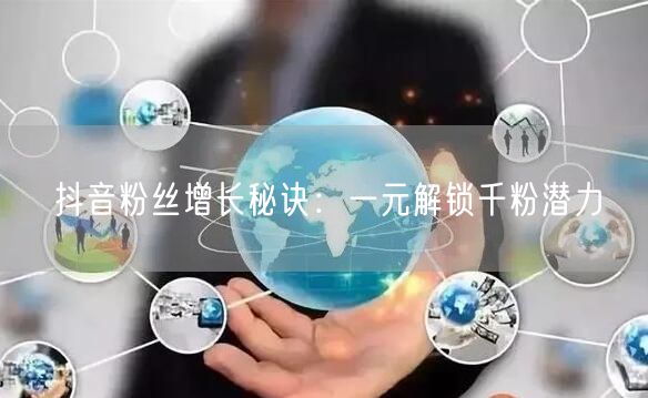 抖音粉丝增长秘诀：一元解锁千粉潜力
